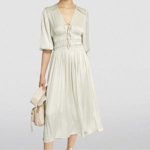 Maje Ruffle-Detail Midi Dress